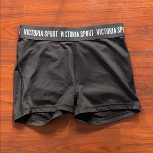 Victoria Secret Sport Black Spandex Shorts small